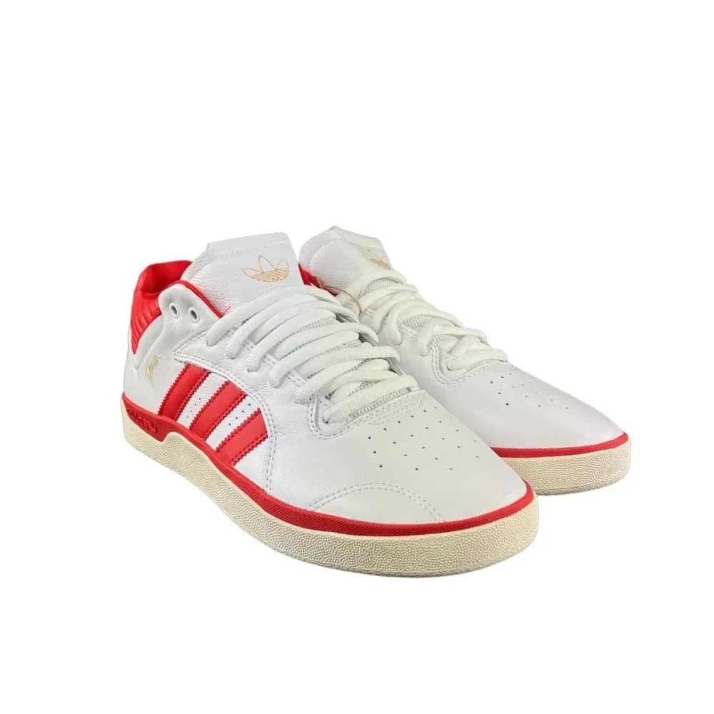 Adidas Men's Tyshawn Cloud White Scarlet Shoes GW4897 Sizes 9 - 12